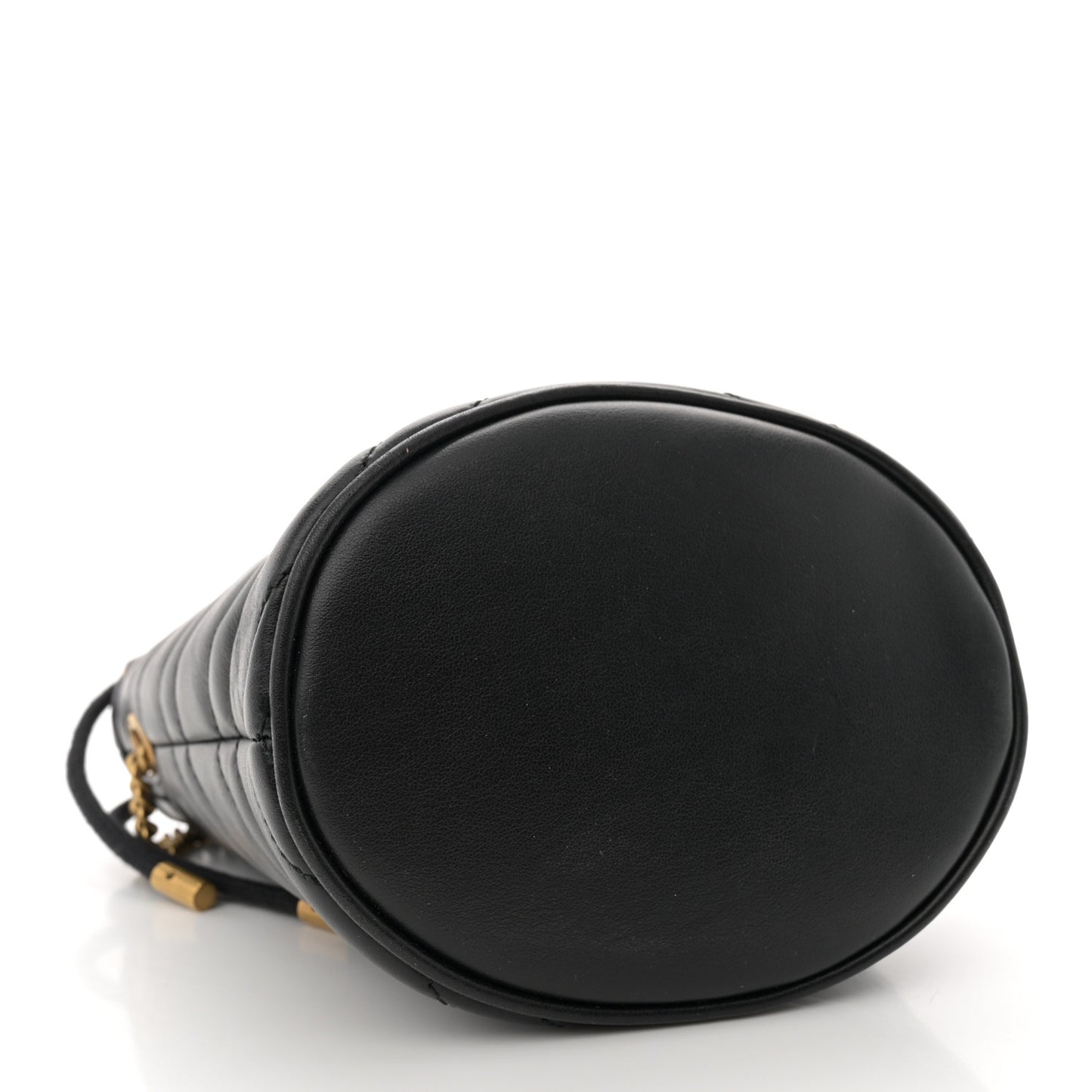 Calfskin Matelasse Mini GG Marmont 2.0 Bucket Bag Black