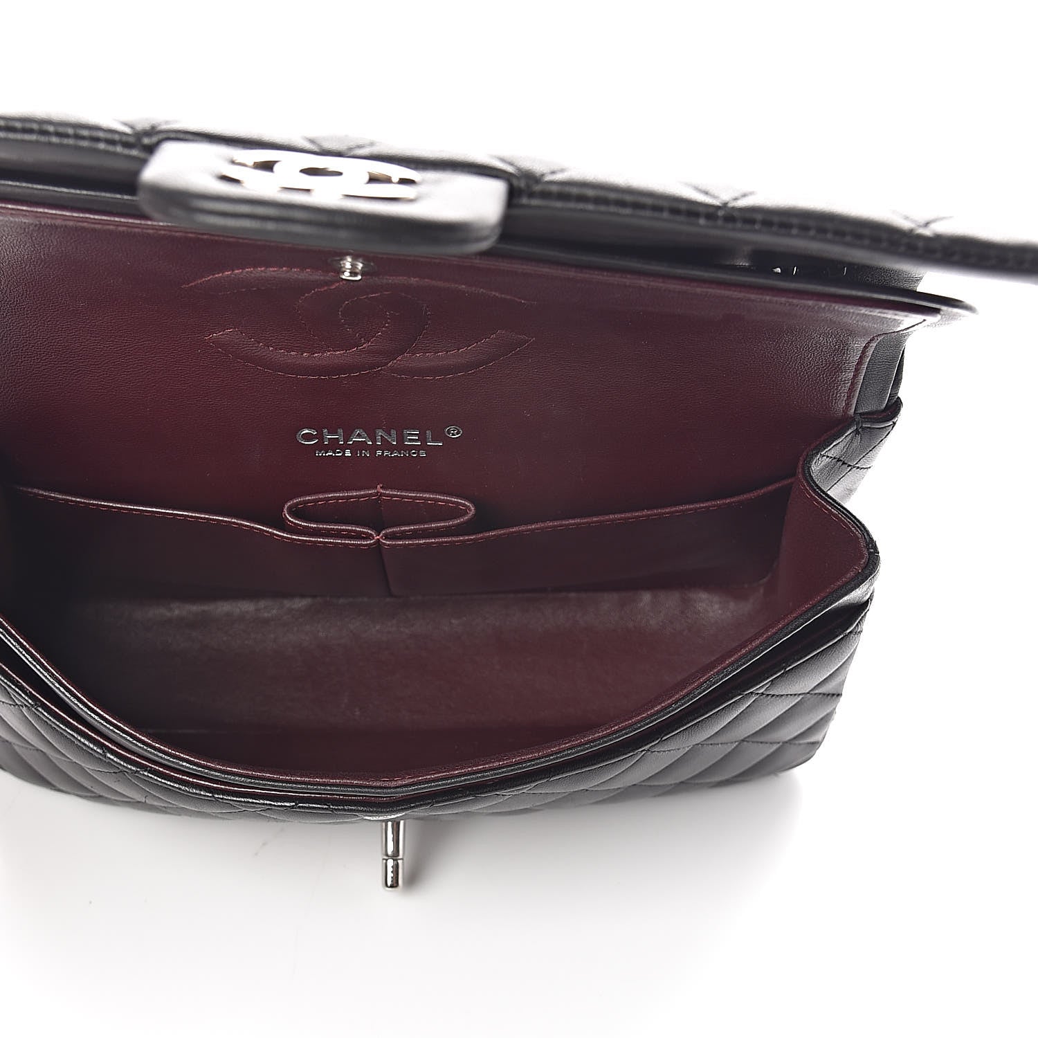 Chanel Lambskin Quilted Medium Double Flap Black 5 of 18