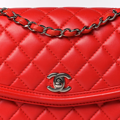 Chanel Lambskin Quilted Small Geometric Flap Red 9 of 12
