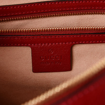 Gucci Suede Calfskin Web Small Ophidia Top Handle Shoulder Bag New Blue Romantic Cherry 8 of 10