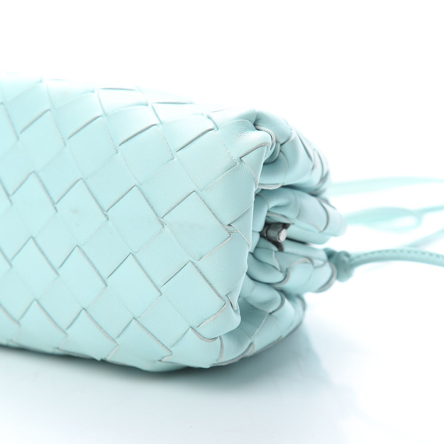 Nappa Intrecciato The Mini Pouch Topazio Silver