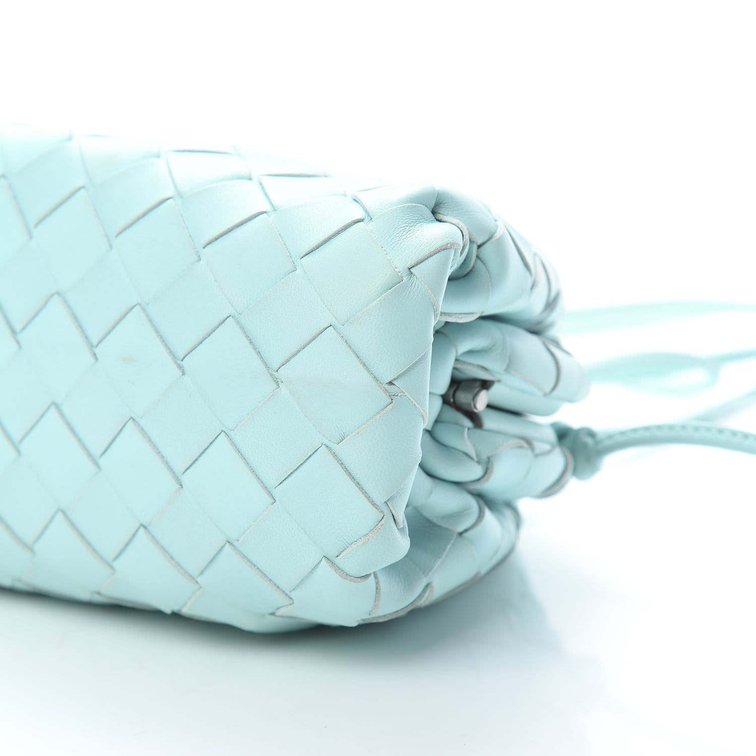 Bottega Veneta Nappa Intrecciato The Mini Pouch Topazio Silver 10 of 11