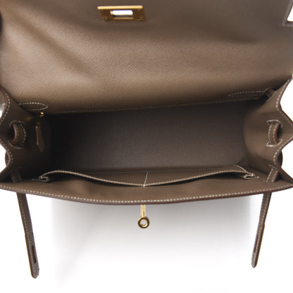 Hermes Epsom Kelly Sellier 32 Etoupe 7 of 34