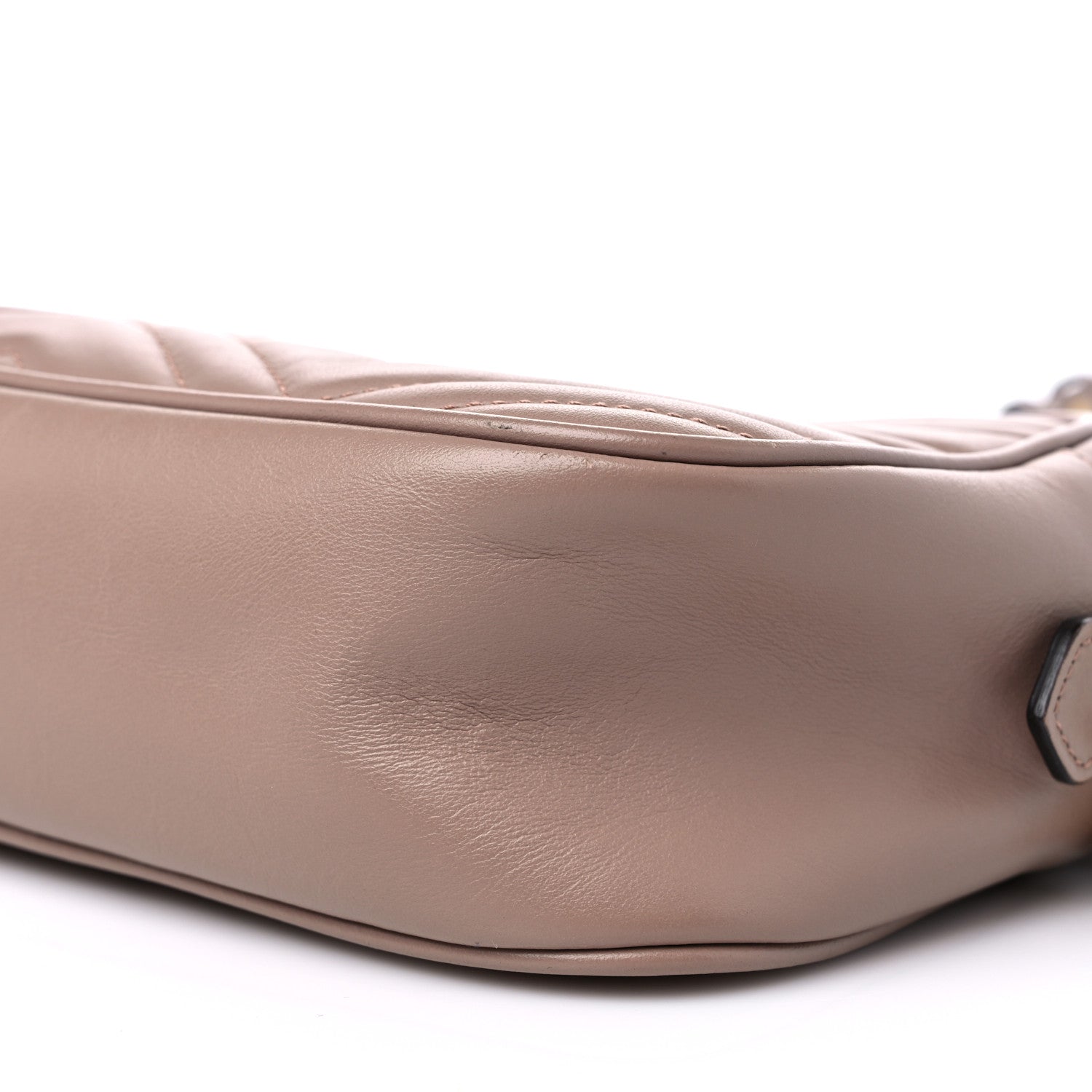 Gucci Calfskin Matelasse Small GG Marmont Chain Shoulder Bag Porcelain Rose 9 of 10
