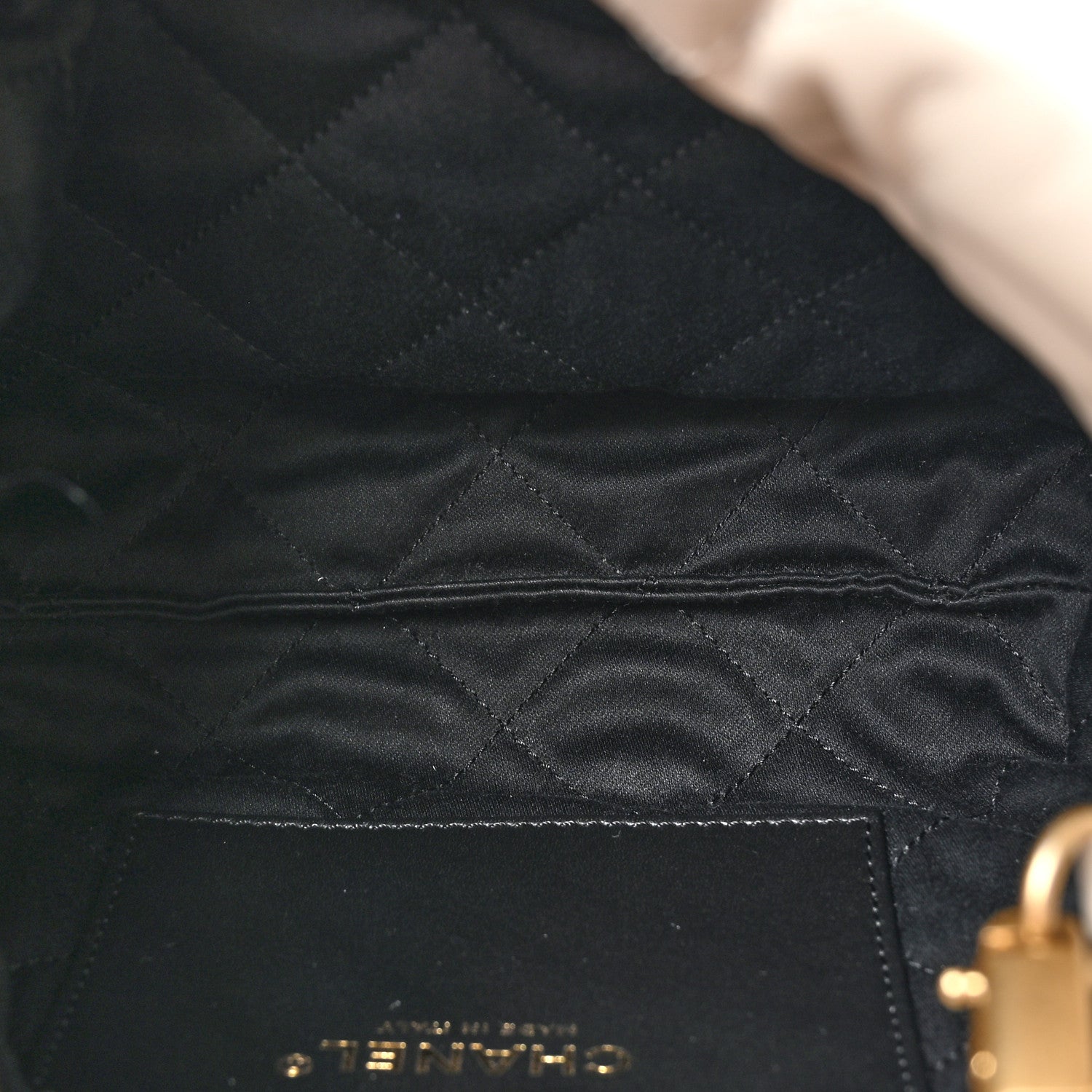 Chanel Shiny Calfskin Mini Chanel 22 Light Gray Black 5 of 10