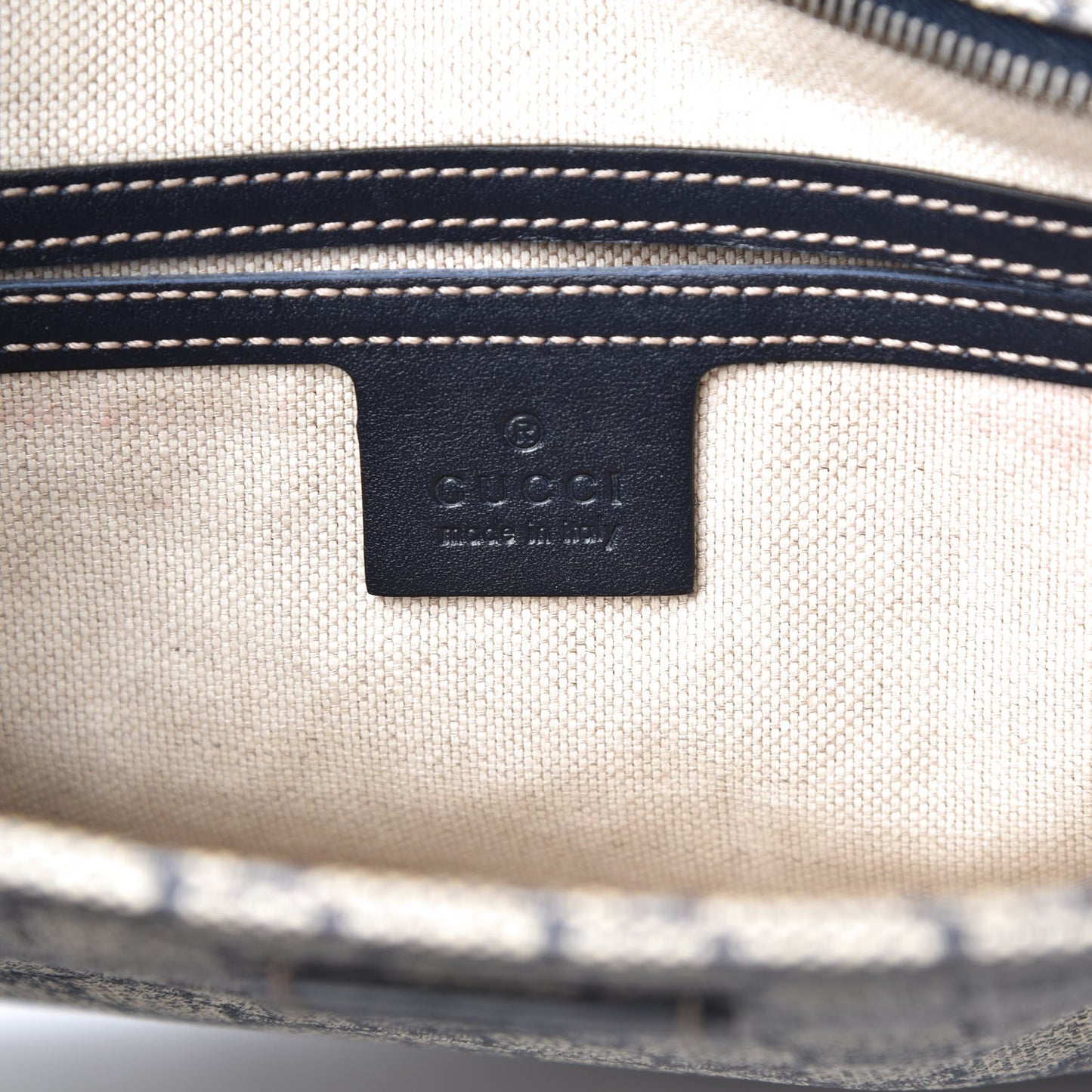 GG Plus Monogram Large Flat Messenger Bag Beige Blue