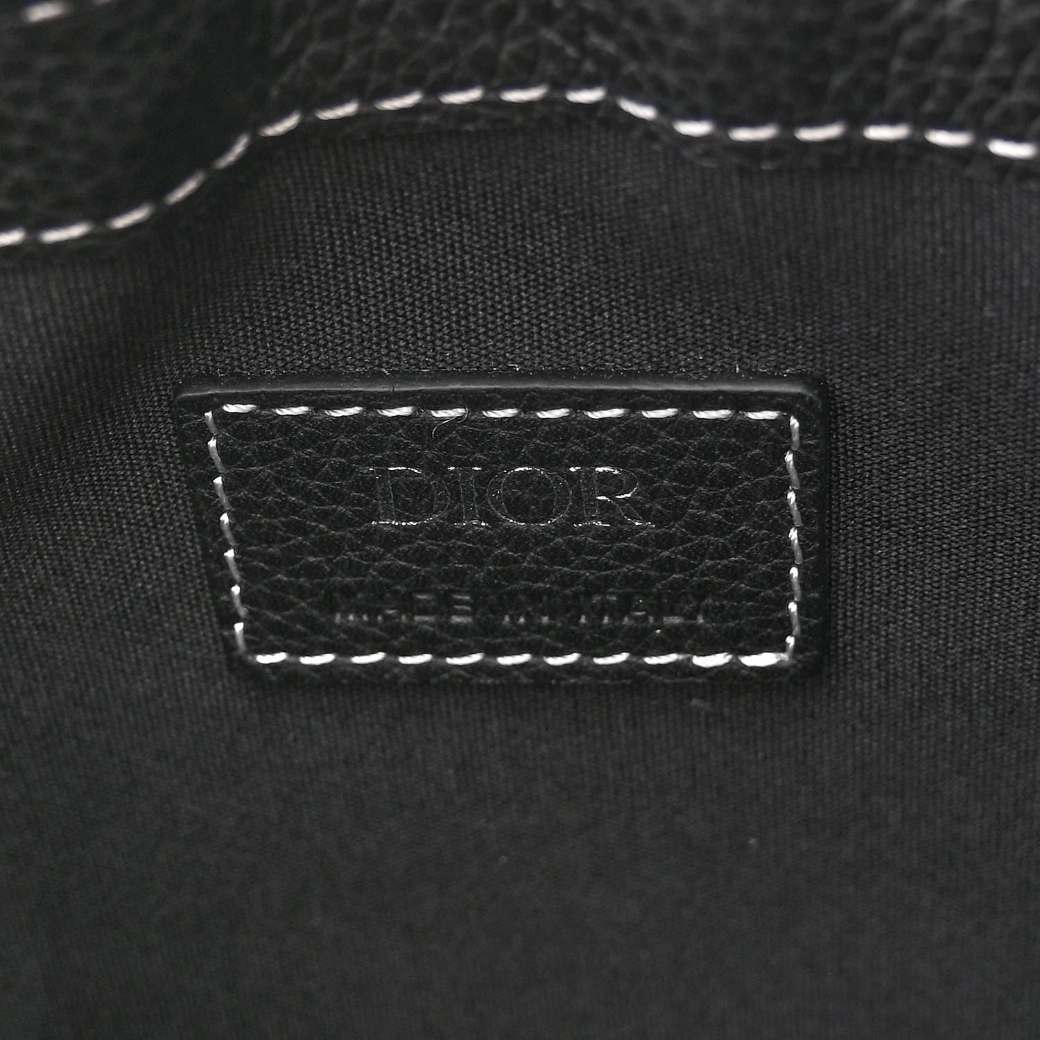 Christian Dior X KAWS Grained Calfskin Saddle Pouch Black 6 of 9