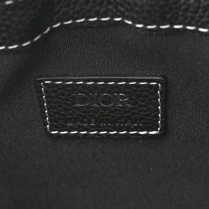 Christian Dior X KAWS Grained Calfskin Saddle Pouch Black 6 of 9