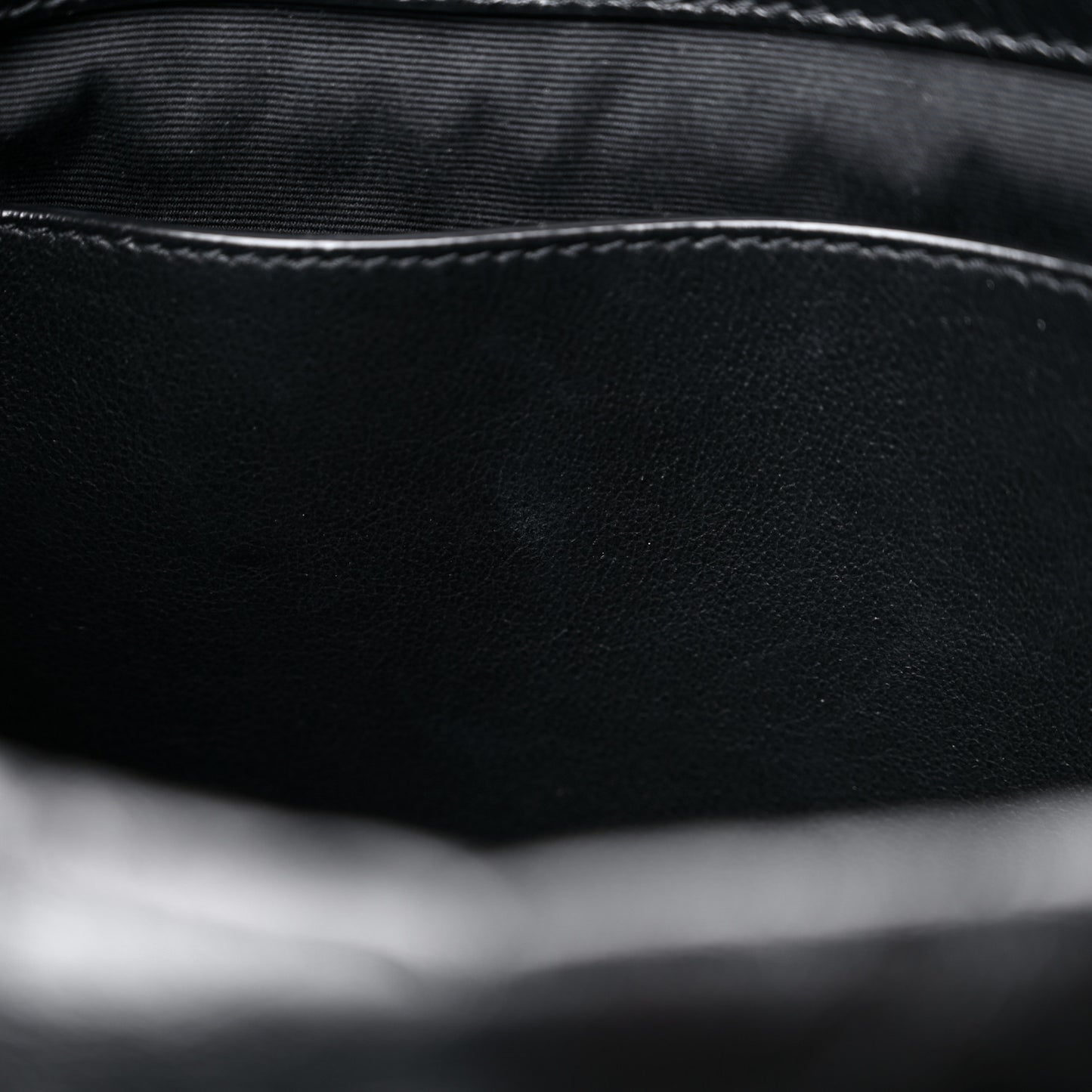 Crinkled Calfskin Matelasse Monogram Medium Niki Chain Satchel Black