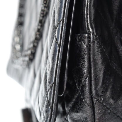Chanel Metallic Aged Calfskin Quilted 2.55 Reissue 227 Flap So Black 20 of 24