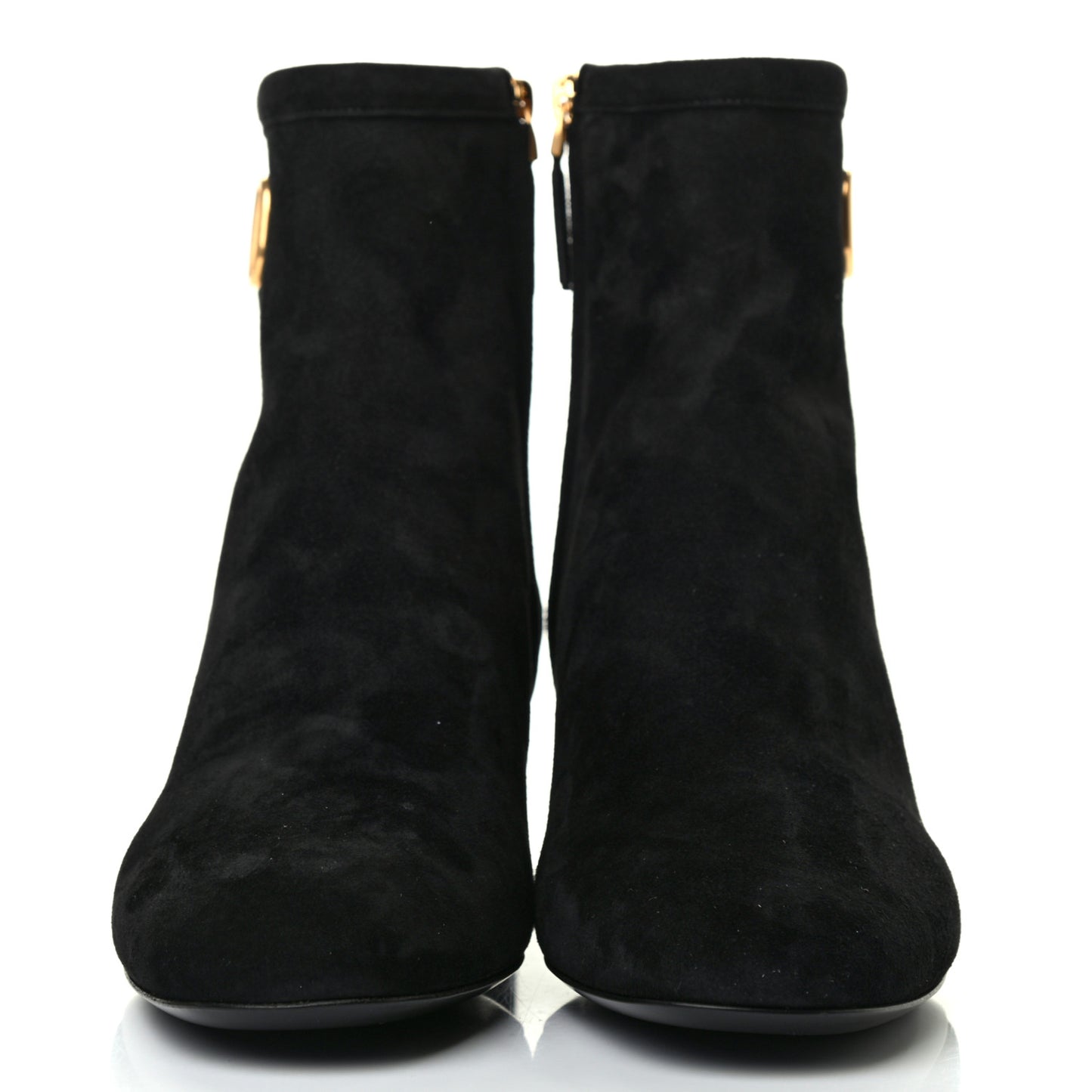 Suede VLogo Side Zip 45mm Ankle Boots 38 Black