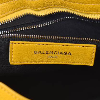 Balenciaga Chevre Silver Metallic Edge Hardware City Jaune Epi 6 of 20