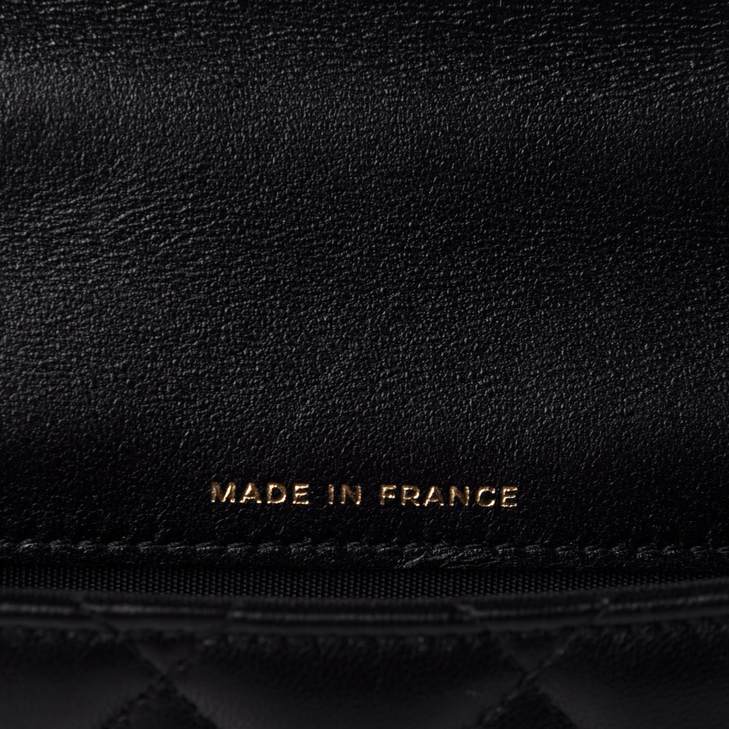 Lambskin Quilted Top Handle Flap Coin Purse With Chain Black