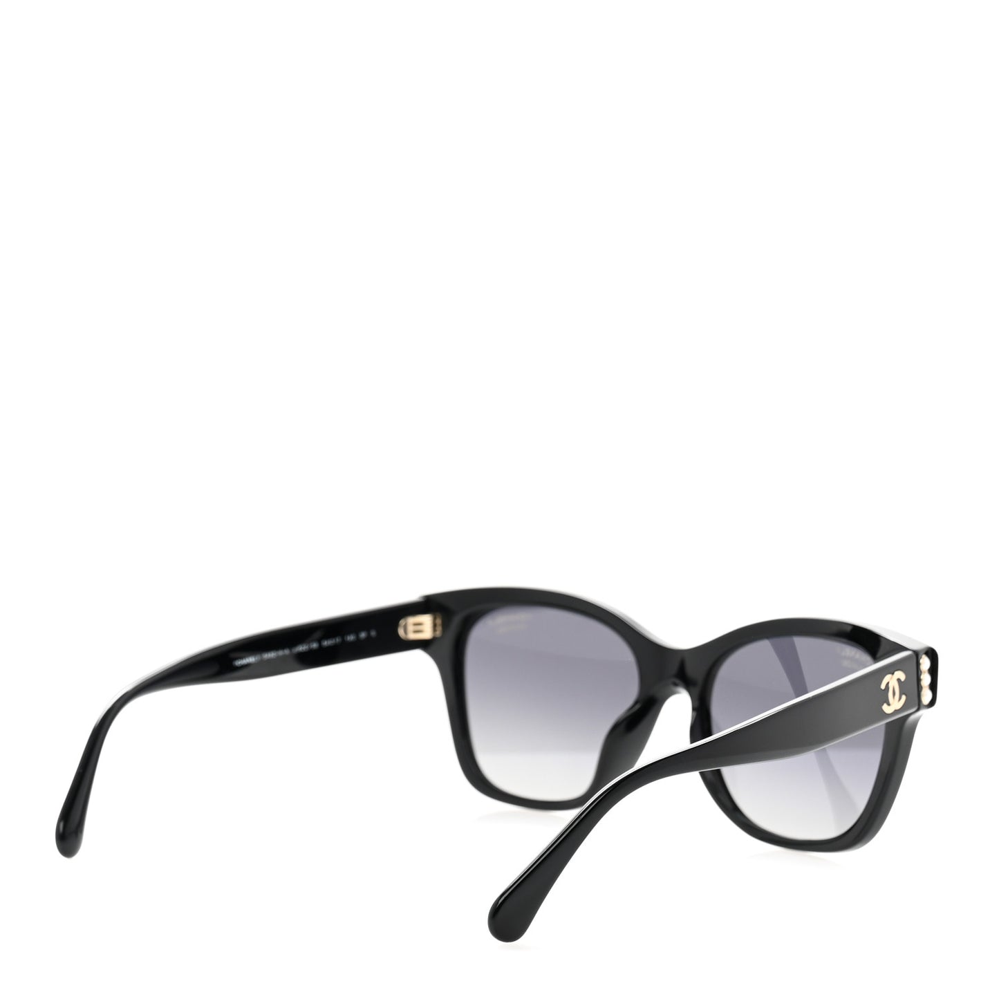 Acetate Polarized Pearl CC Square Sunglasses 5482-H-A Black