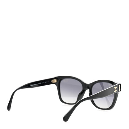 Chanel Acetate Polarized Pearl CC Square Sunglasses 5482-H-A Black 4 of 8