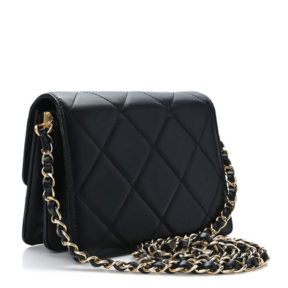 Chanel Calfskin Strass Quilted Mini Flap Black 3 of 9