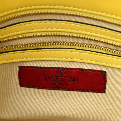 Valentino Garavani Vitello Small Rockstud Double Handle Tote Naples Yellow 6 of 9