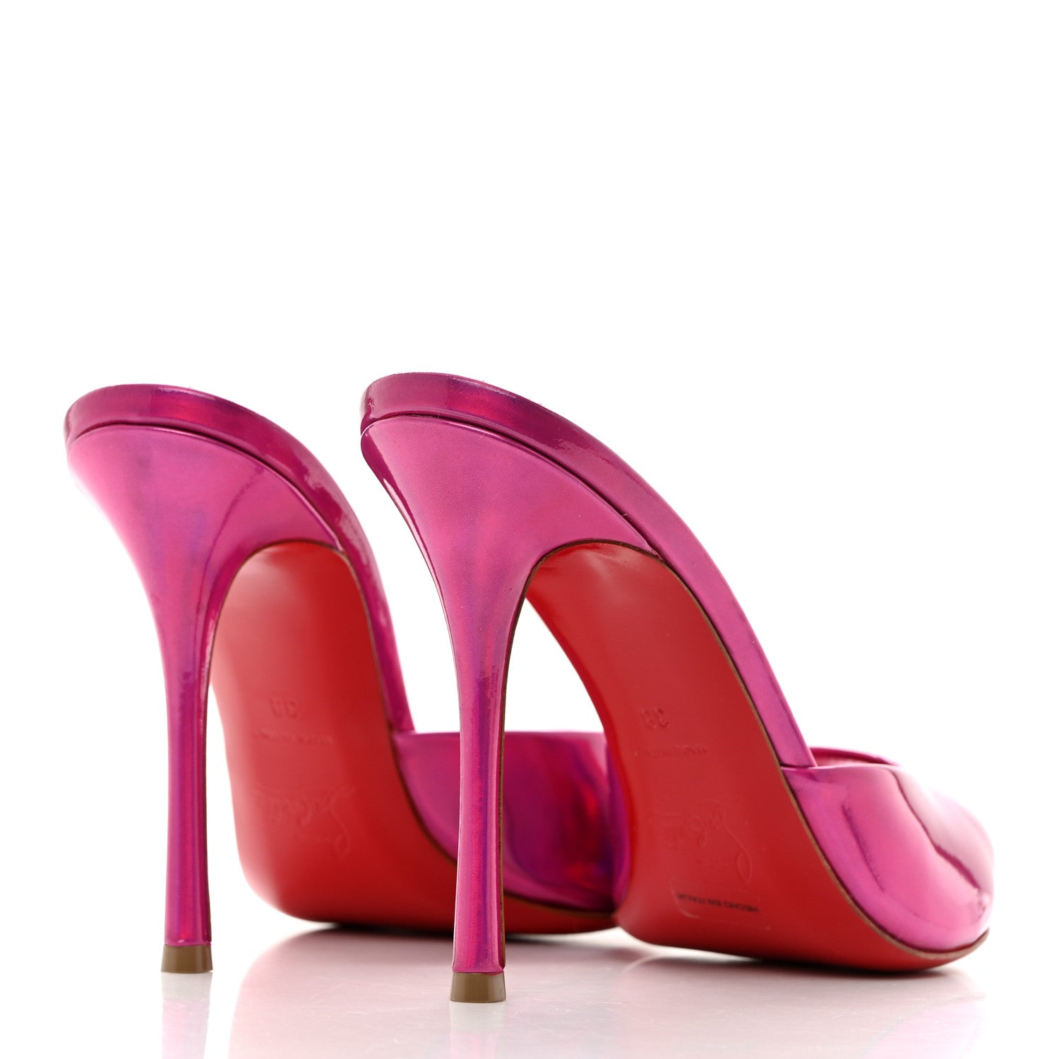 Christian Louboutin Patent Psychic Me Dolly 100 Sandals 38 Fuxia 4 of 8