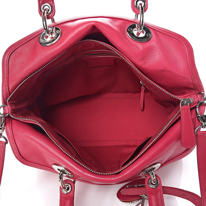 Christian Dior Lambskin Cannage Medium Granville Tote Fuchsia 7 of 17
