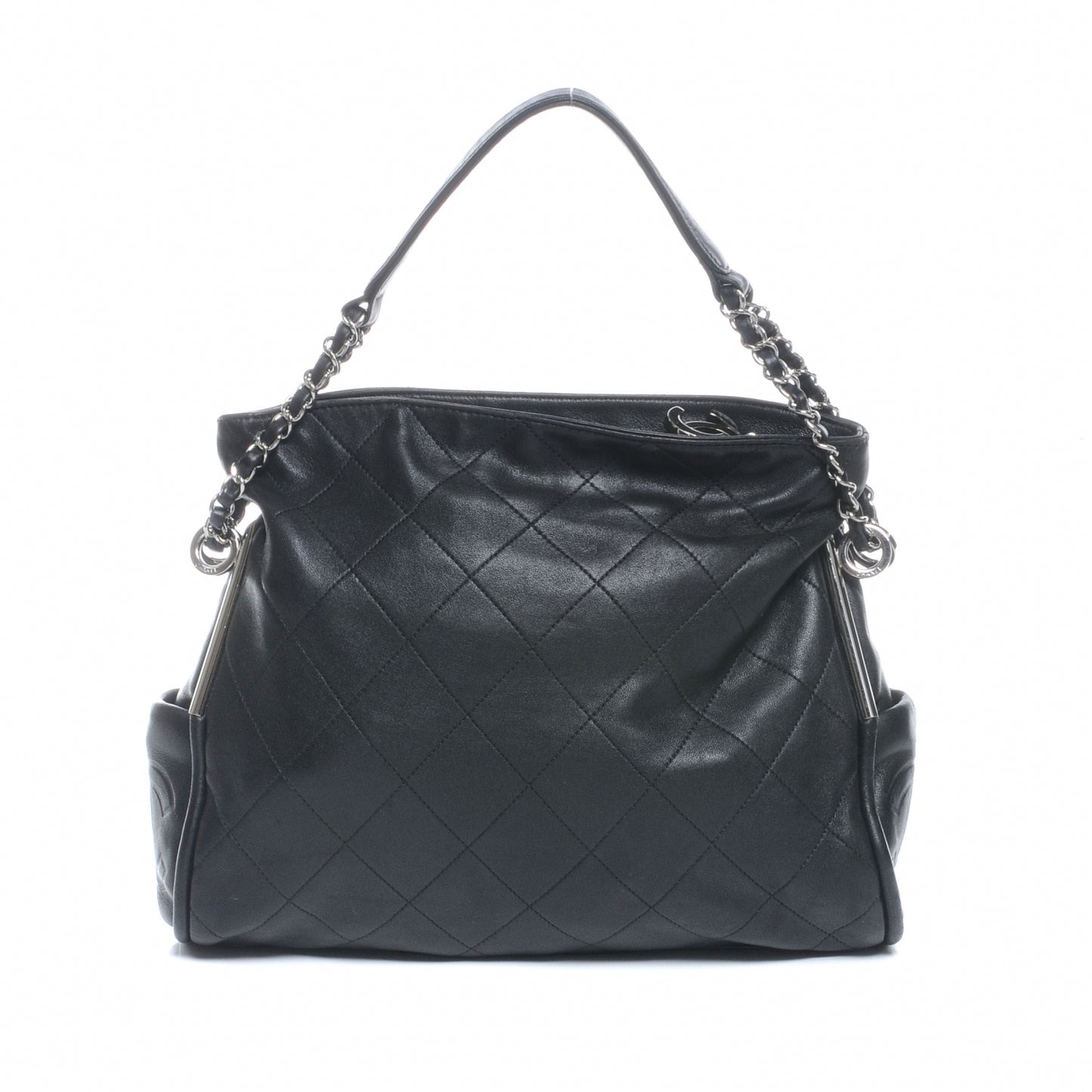 Lambskin Medium Ultimate Soft Tote Black