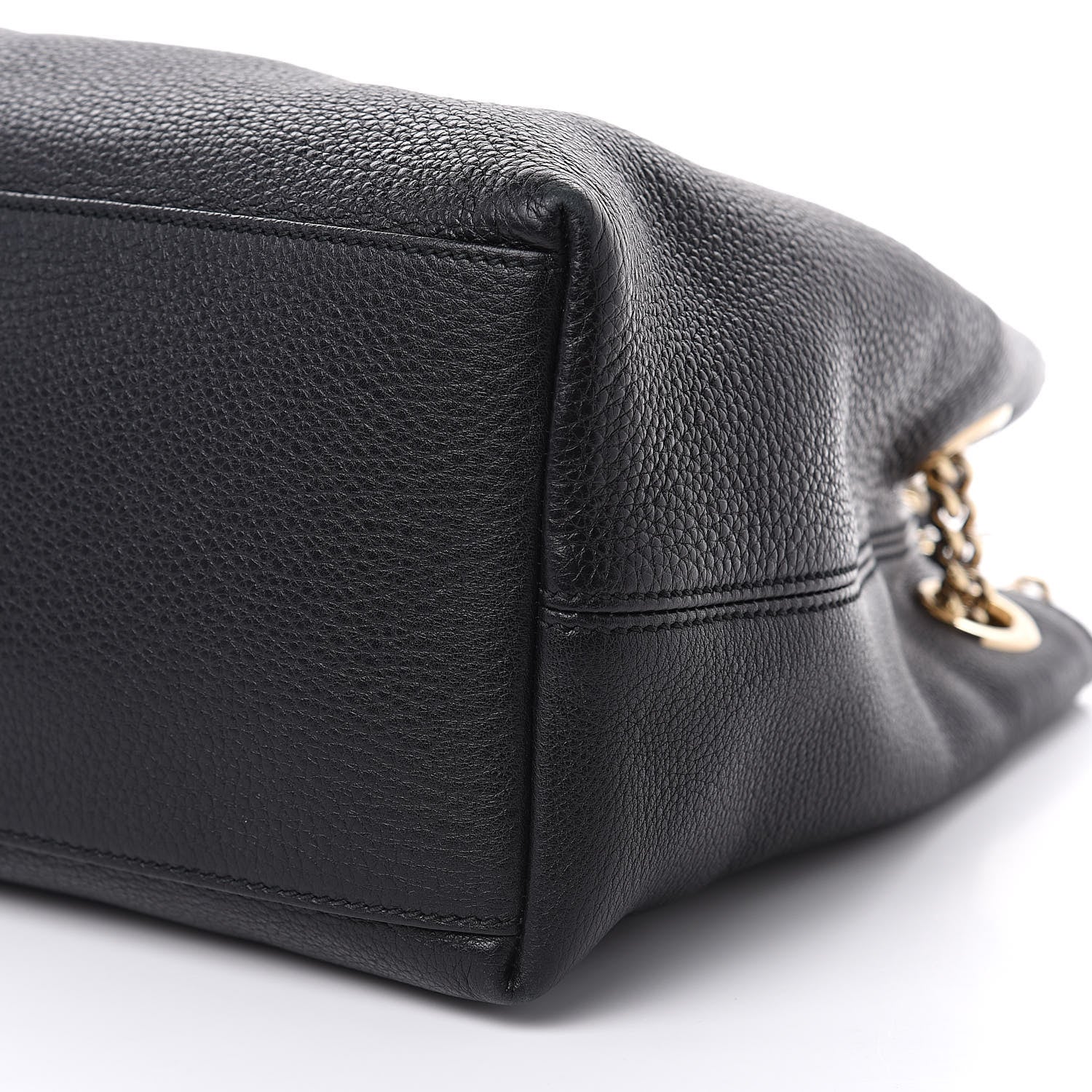 Gucci Pebbled Calfskin Medium Soho Chain Shoulder Bag Black 9 of 9