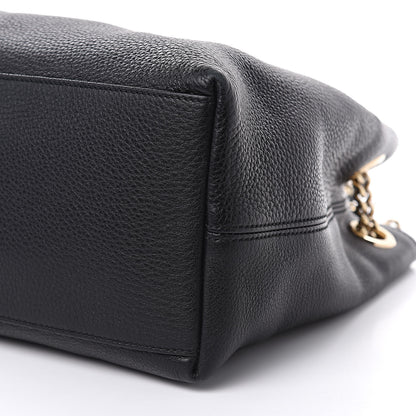 Gucci Pebbled Calfskin Medium Soho Chain Shoulder Bag Black 9 of 9