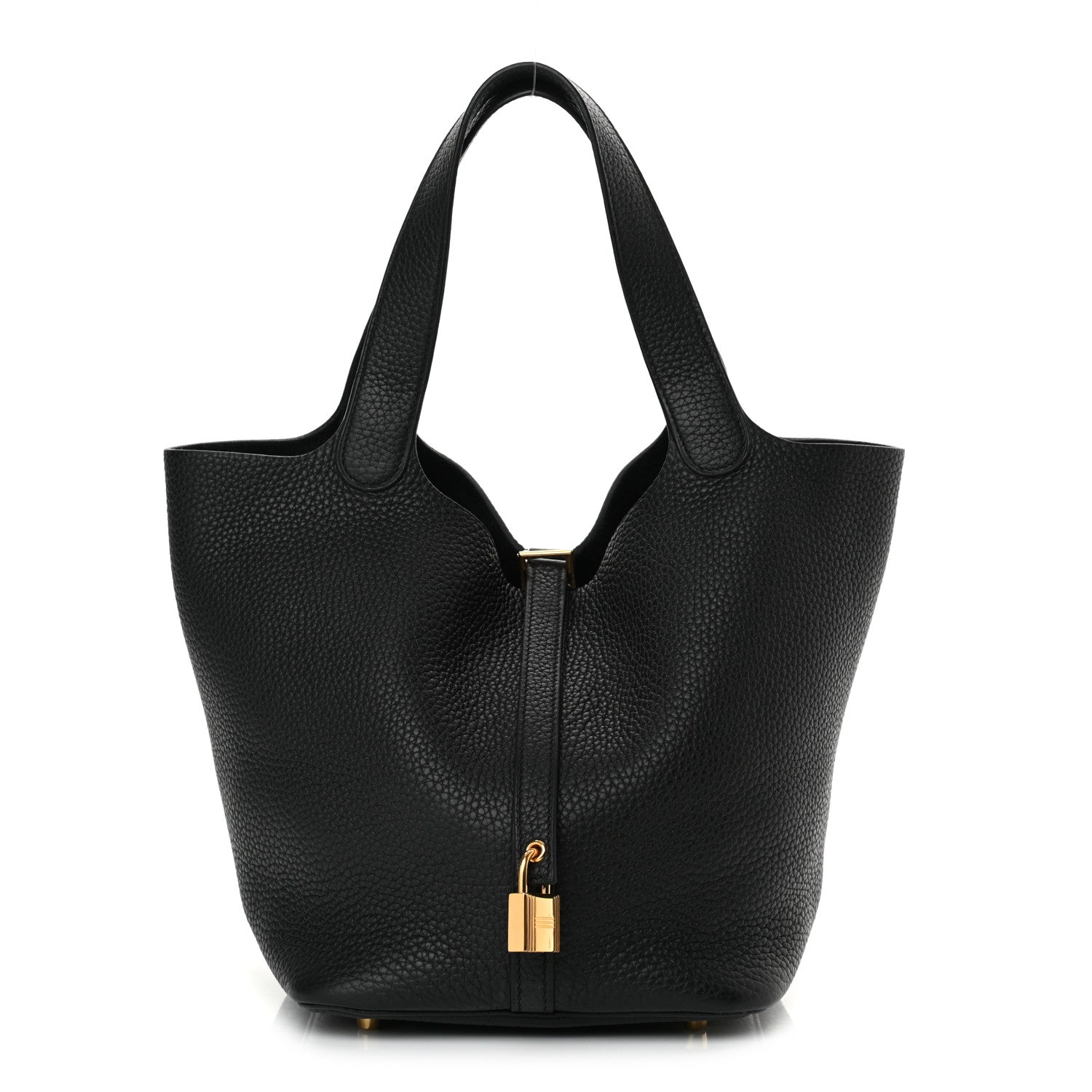 Hermes Taurillon Clemence Picotin Lock 22 MM Black 1 of 14