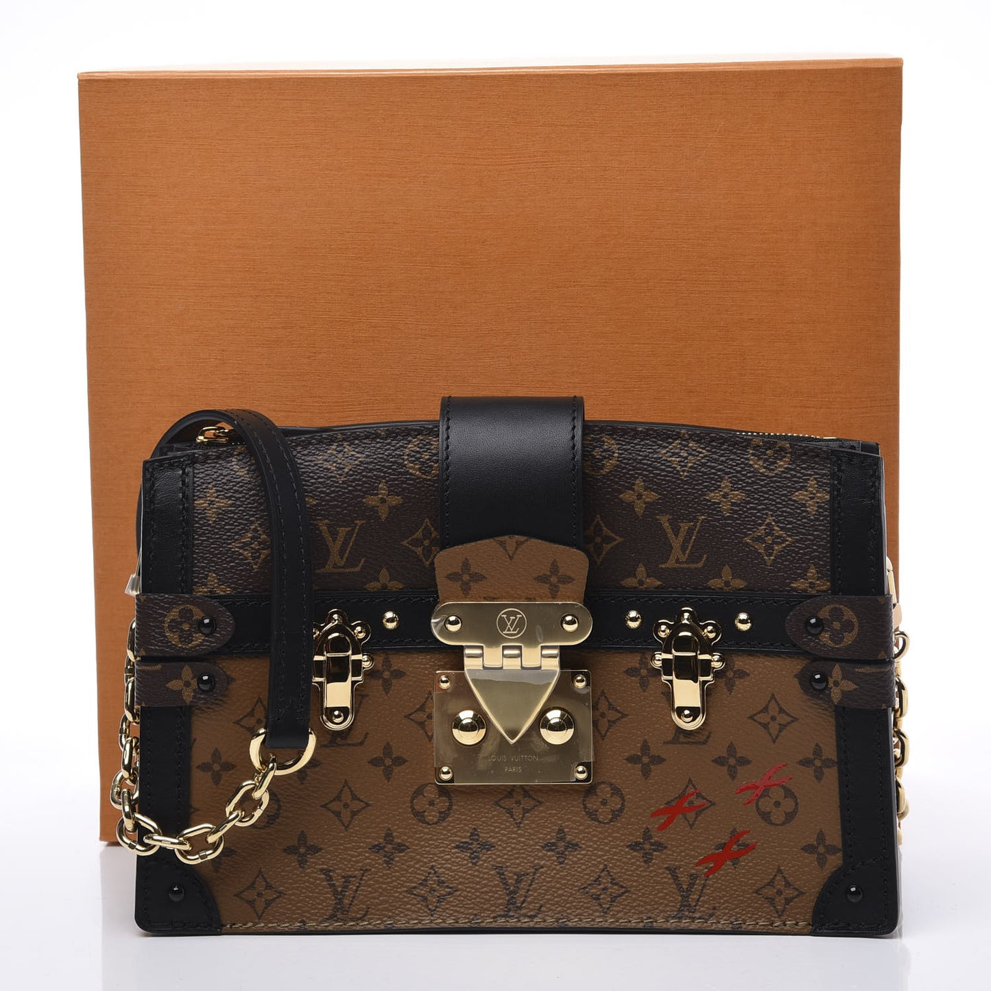 Reverse Monogram Trunk Clutch