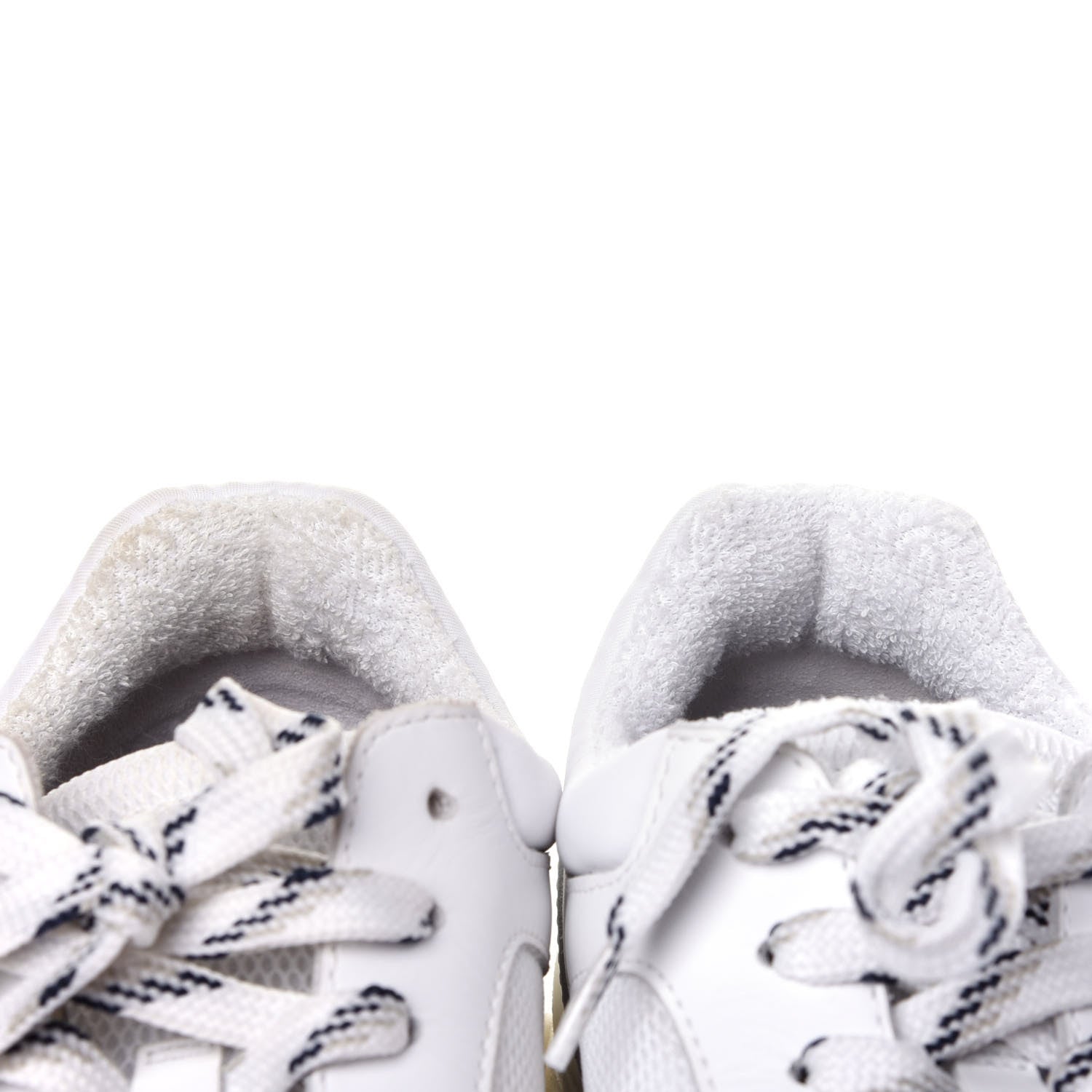 Chanel Calfskin Mesh Lycra Womens Logo Sneakers 40 White 9 of 10