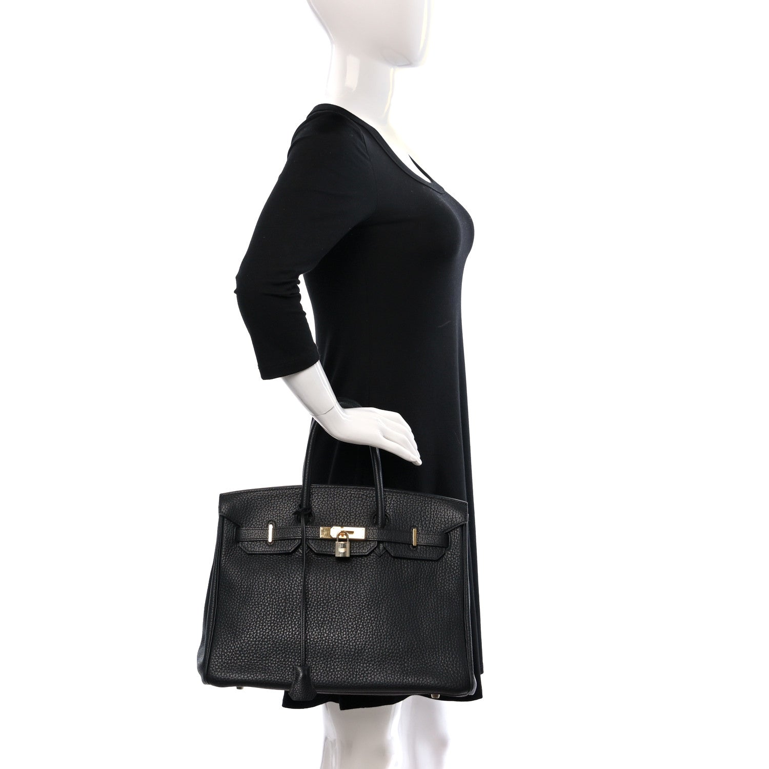Hermes Taurillon Clemence BIRKIN 35 Black 2 of 17