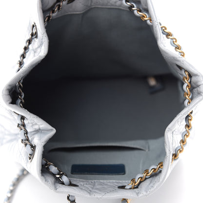 Chanel Aged Calfskin Quilted Small Gabrielle Backpack Light Blue 5 of 11