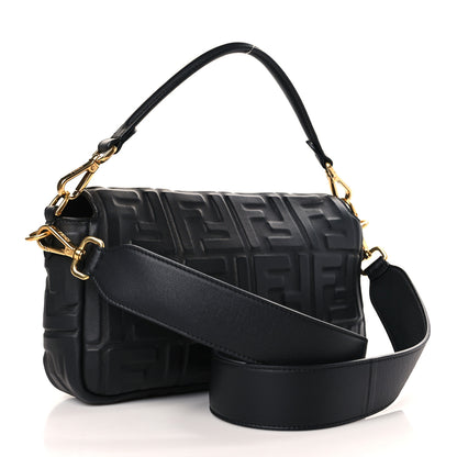 Fendi Nappa FF 1974 Embossed Baguette Black 3 of 9