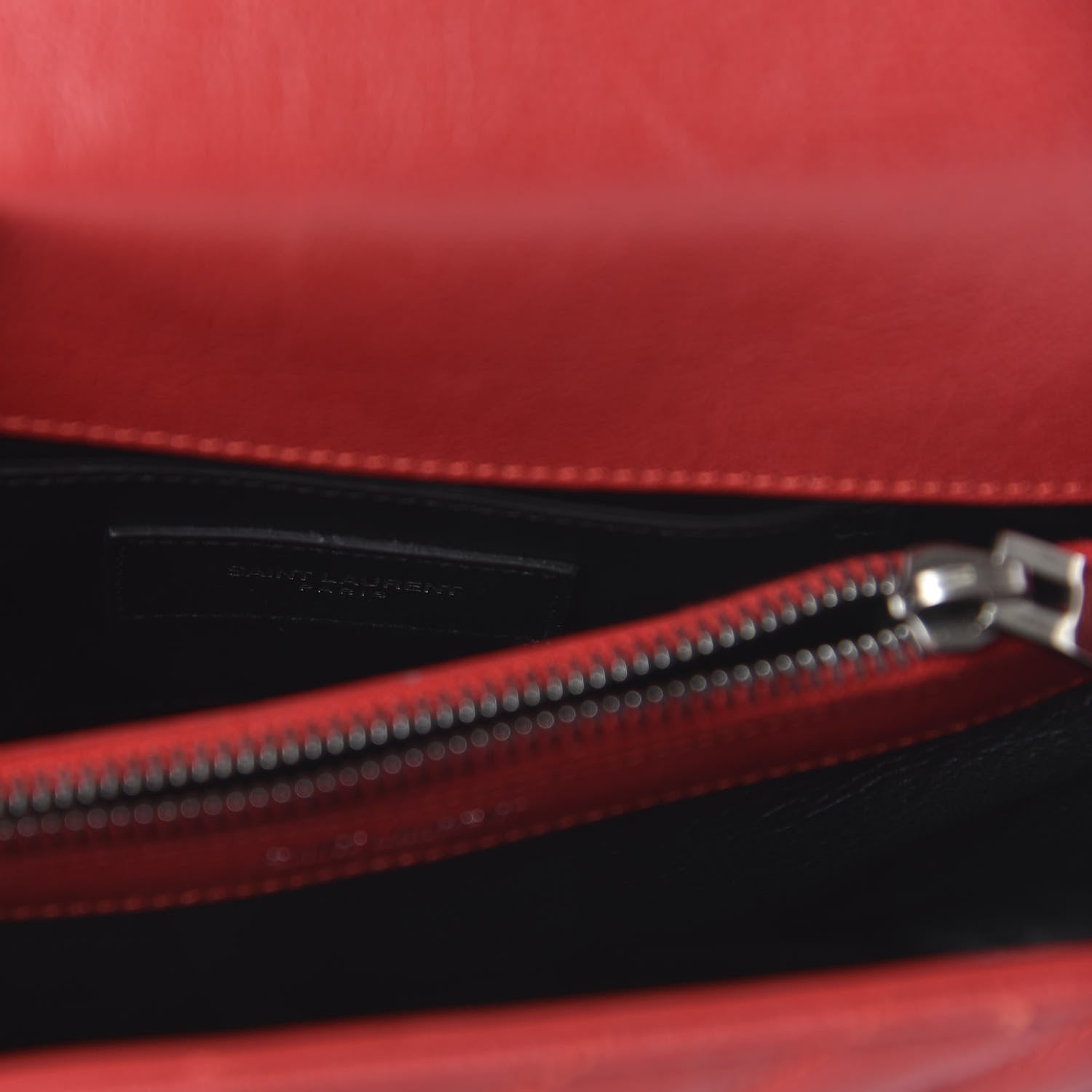 Saint Laurent Sheepskin Matelasse Chevron Monogram Medium College Bag Rouge 8 of 10