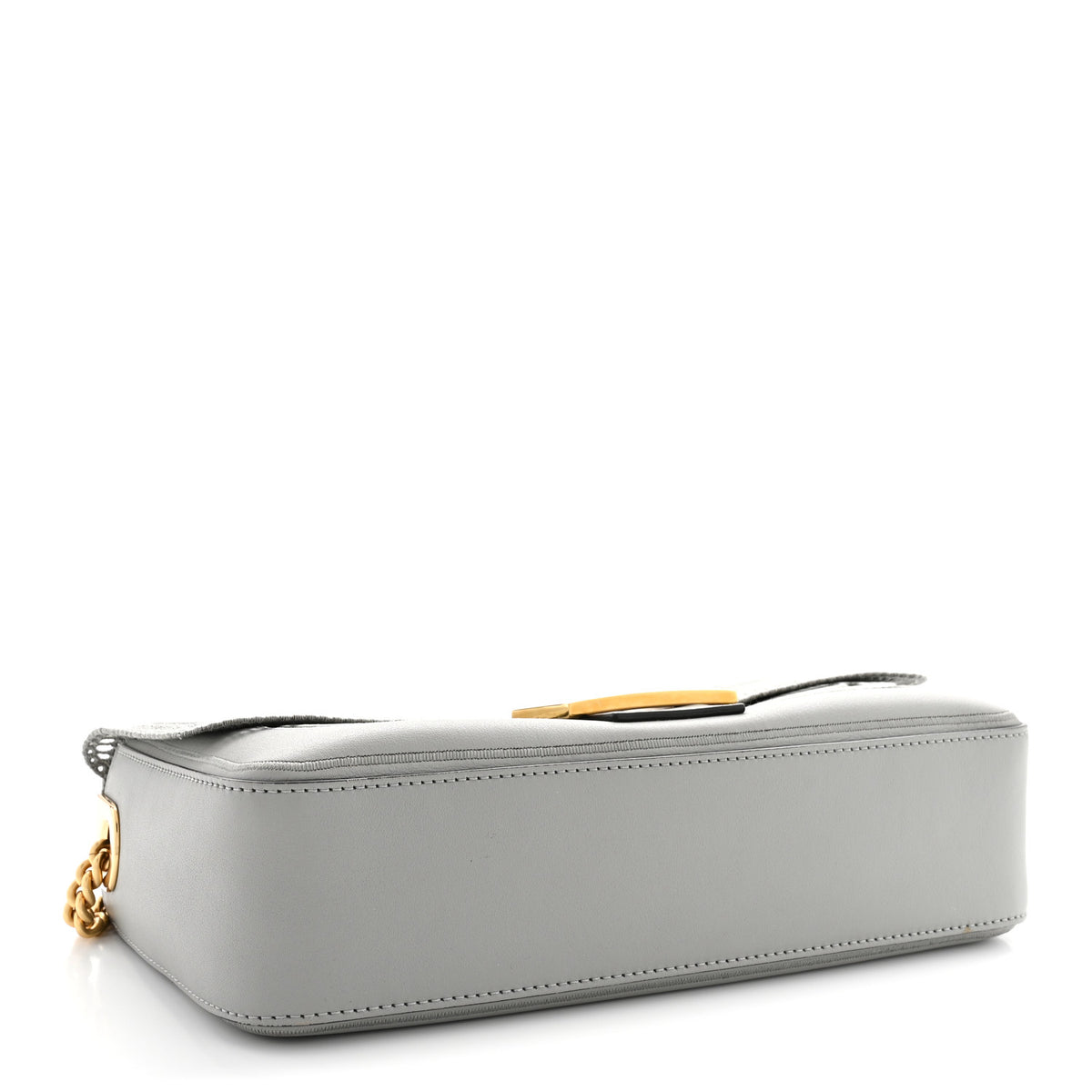 Nappa Apolo Floral Embroidered Chain Baguette Ghiaccio