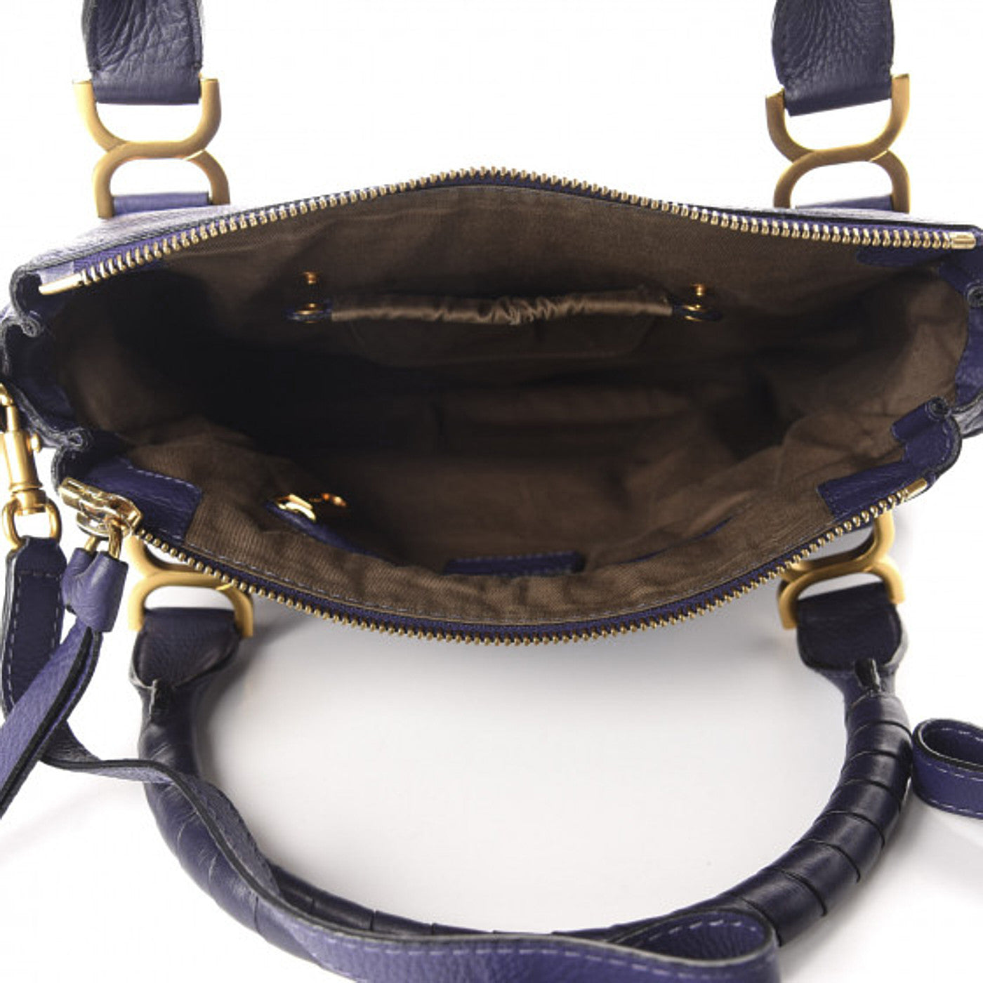 Chloe Calfskin Medium Marcie Satchel Storm Blue 5 of 10