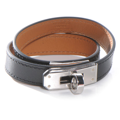 Hermes Chamonix Kelly Double Tour Bracelet S Black 1 of 5