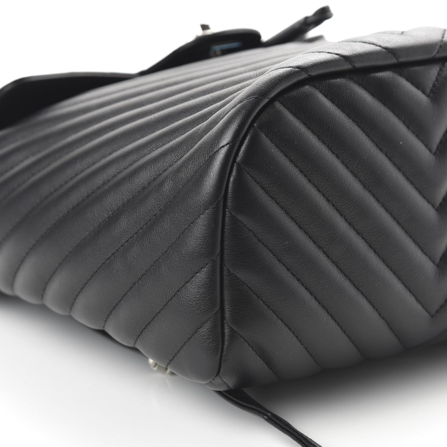 Calfskin Chevron Quilted Small Urban Spirit Backpack Black