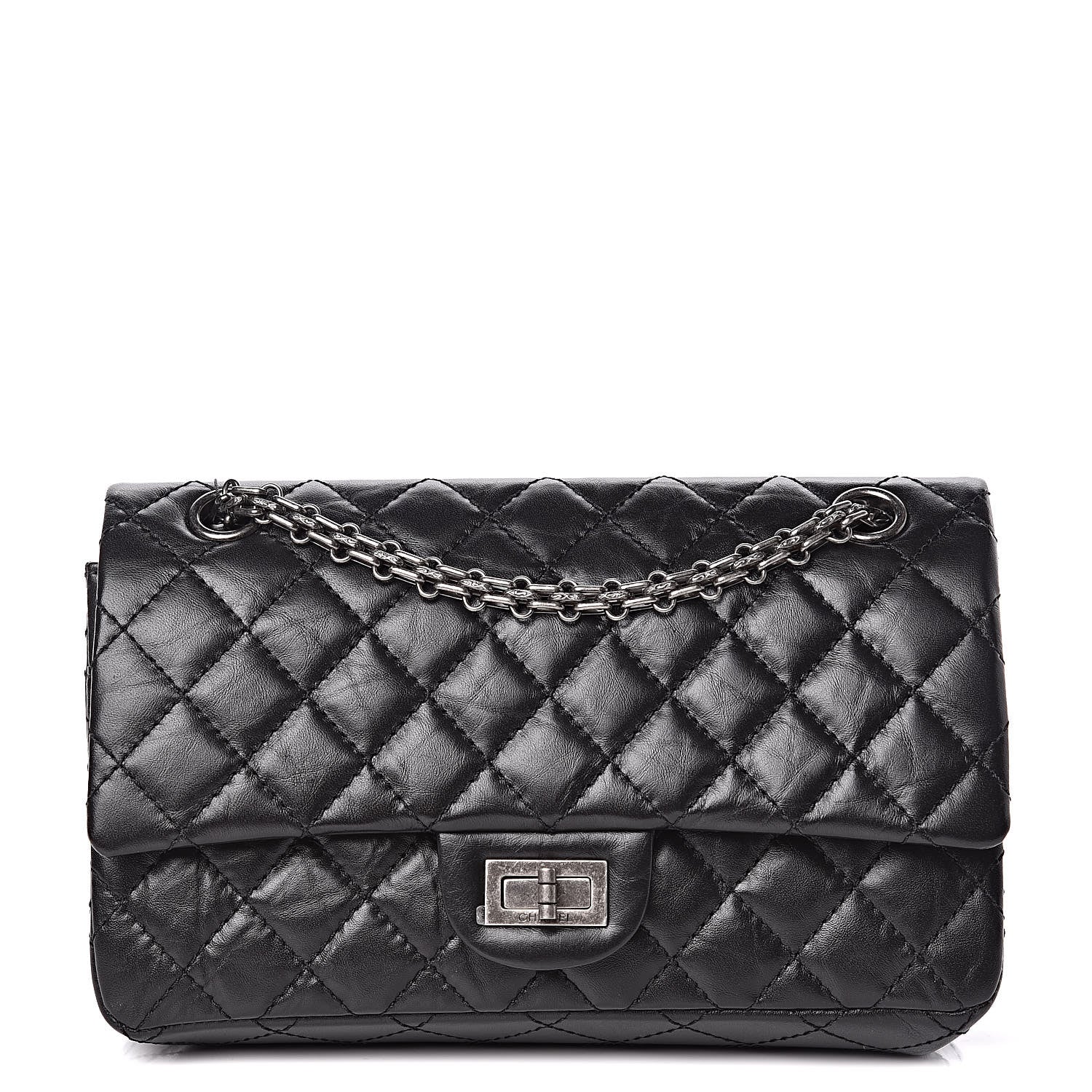 Chanel Aged Calfskin Quilted 2.55 Reissue 225 Flap Black 1 of 9