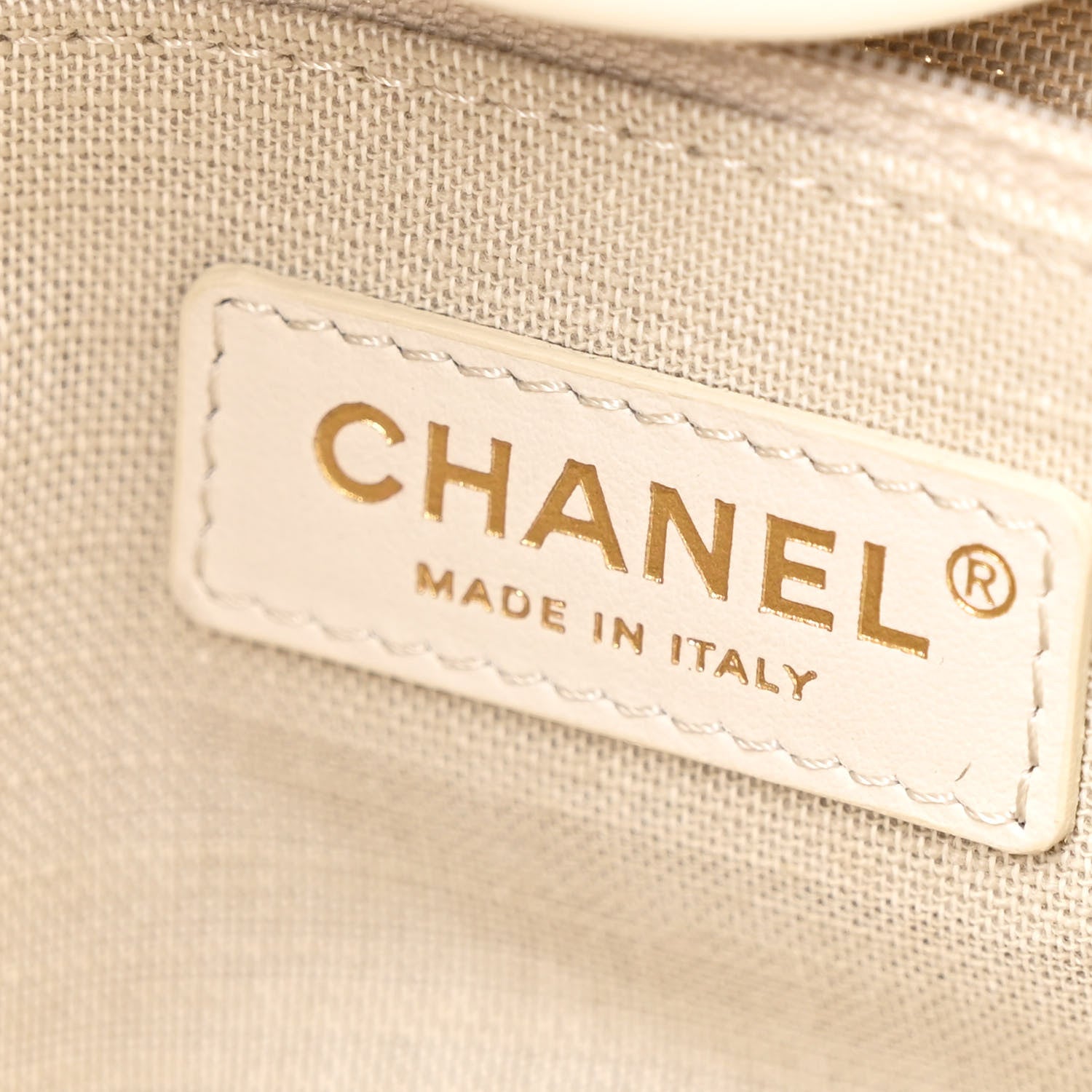 Chanel Cotton Medium Deauville Tote White 6 of 11