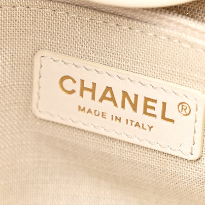 Chanel Cotton Medium Deauville Tote White 6 of 11