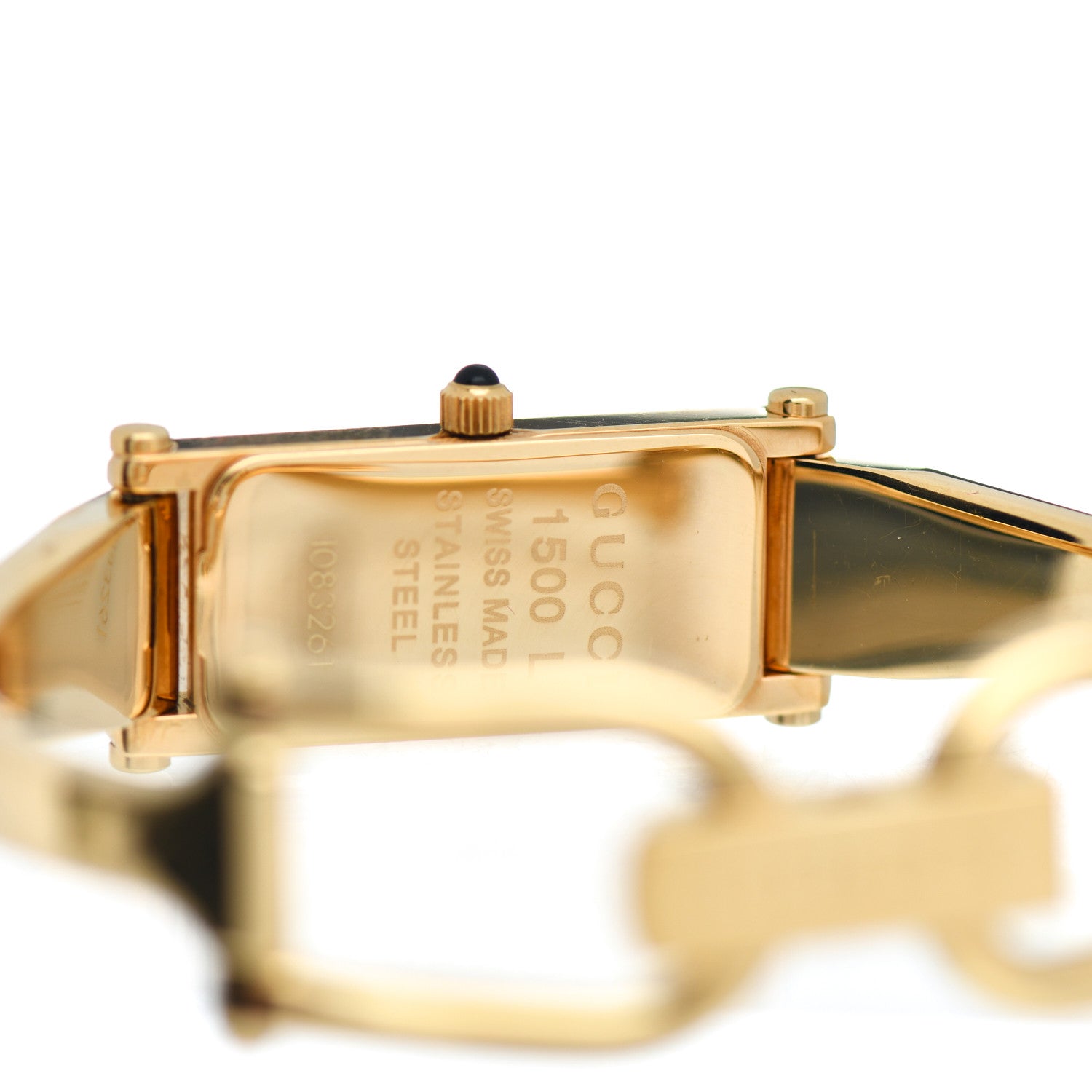 Gucci Stainless Steel 12mm 1500L Horsebit Quartz Watch Gold 4 of 4