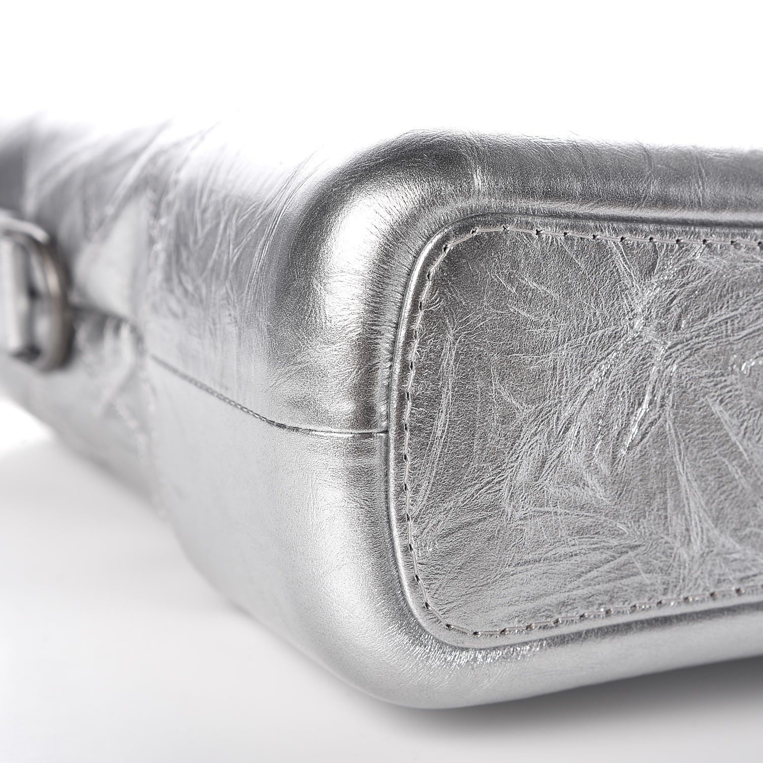Chanel Metallic Aged Calfskin Quilted Medium Gabrielle Silver 9 of 11