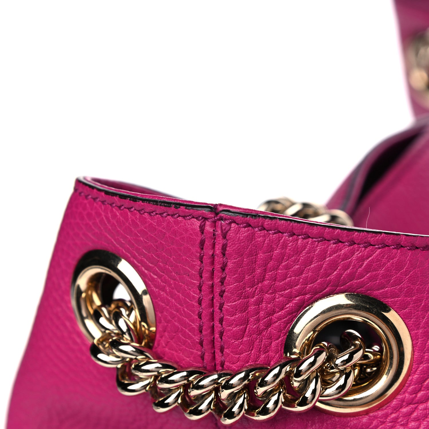 Gucci Cellarius Calfskin Medium Soho Chain Shoulder Bag Bright Bouganville 17 of 17