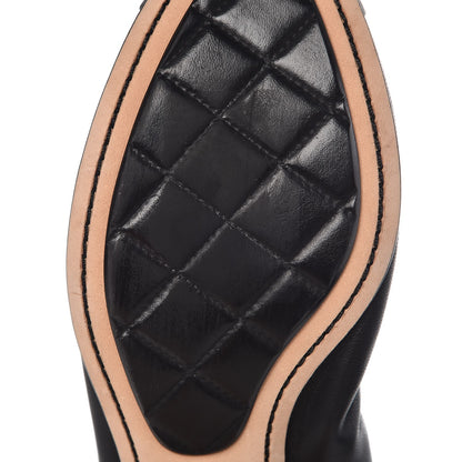 Chanel Lambskin Elastic Camellia Ballerina Flats 36.5 Black 9 of 10