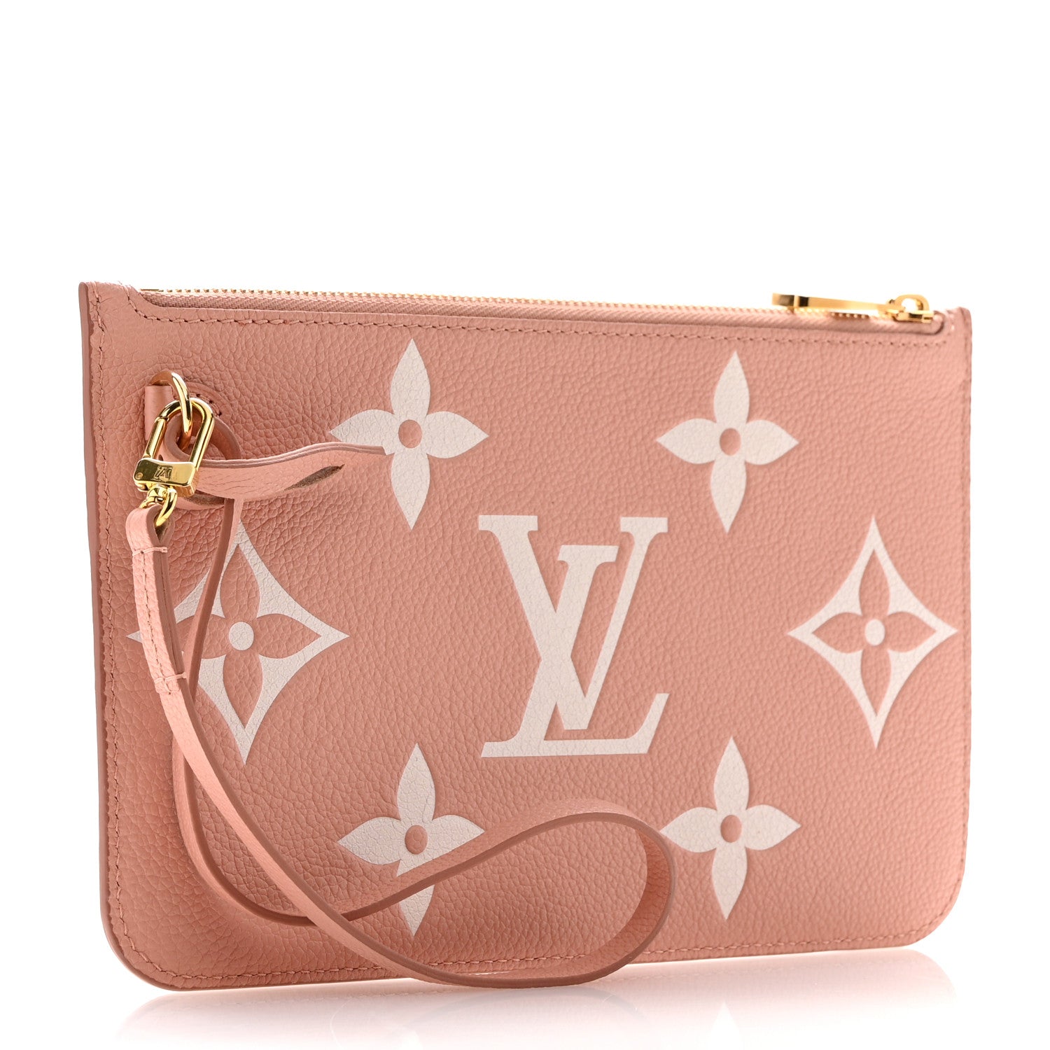 Louis Vuitton Empreinte Monogram Giant Neverfull MM Pochette Trianon Pink Cream 3 of 7