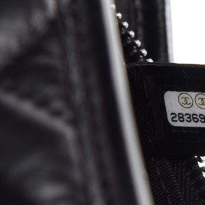 Chanel Aged Calfskin Chevron Quilted Small Gabrielle Hobo So Black 9 of 10