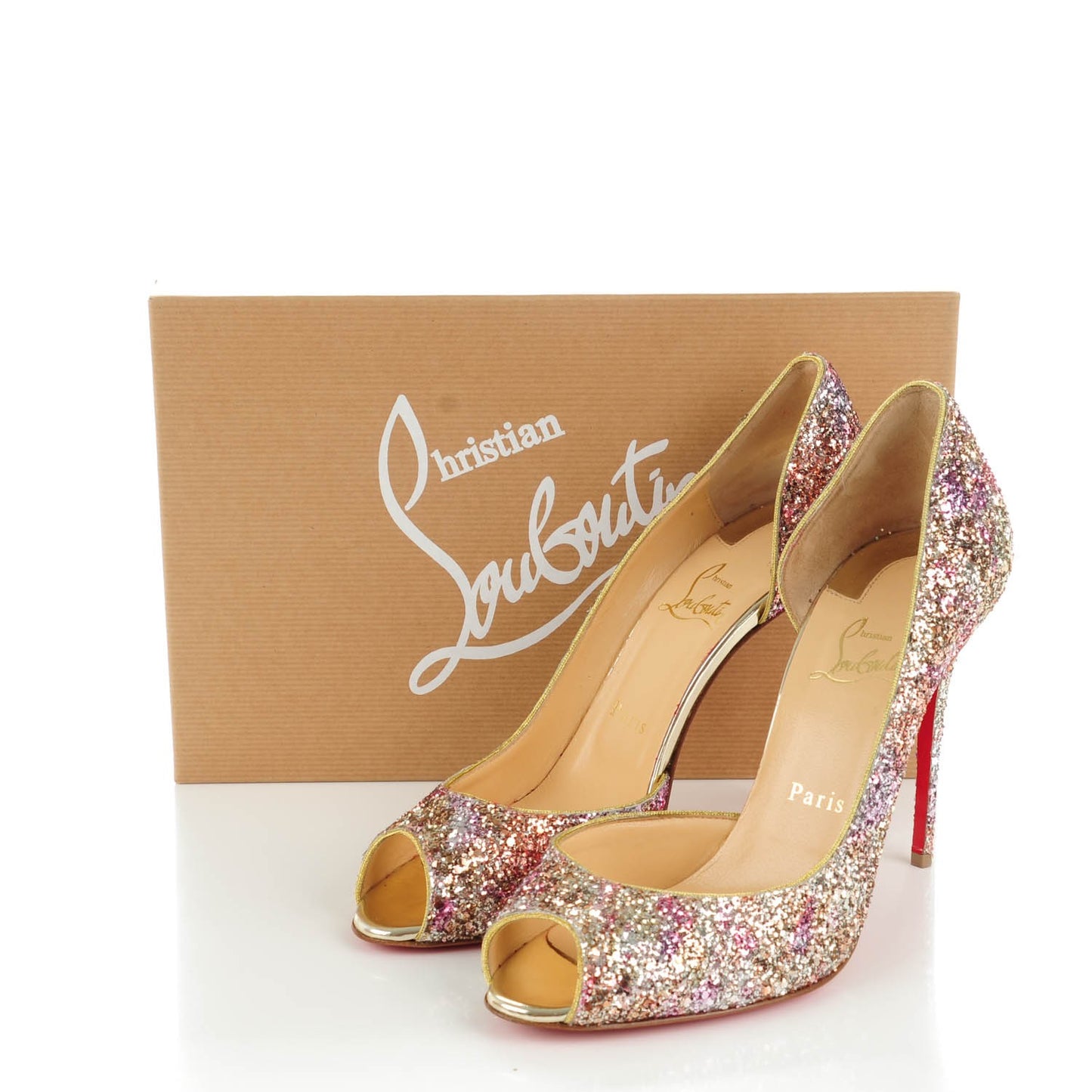 Glitter Demi You 100 Pumps 39.5 Rosette Gold