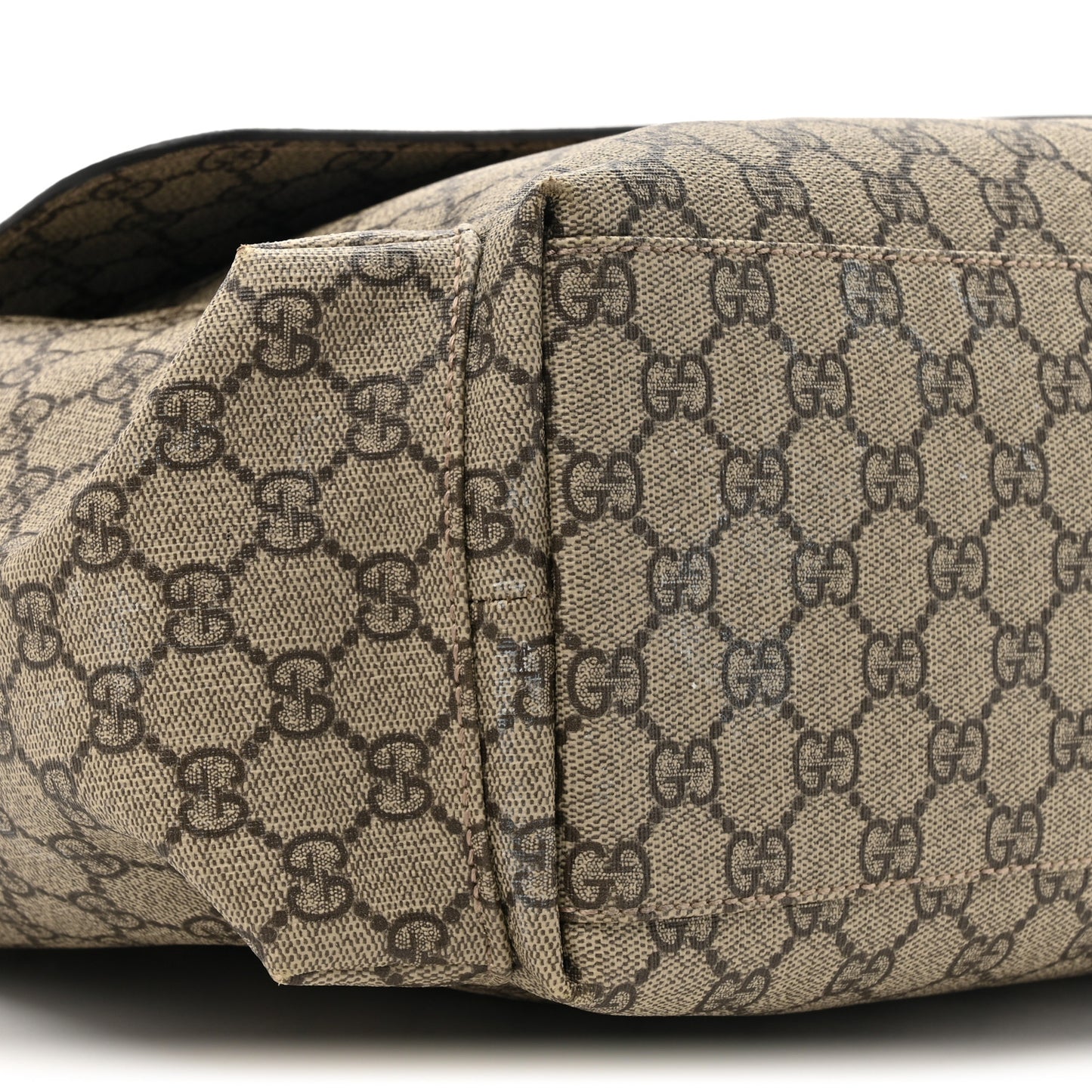 GG Plus Monogram Messenger Diaper Bag Dark Brown