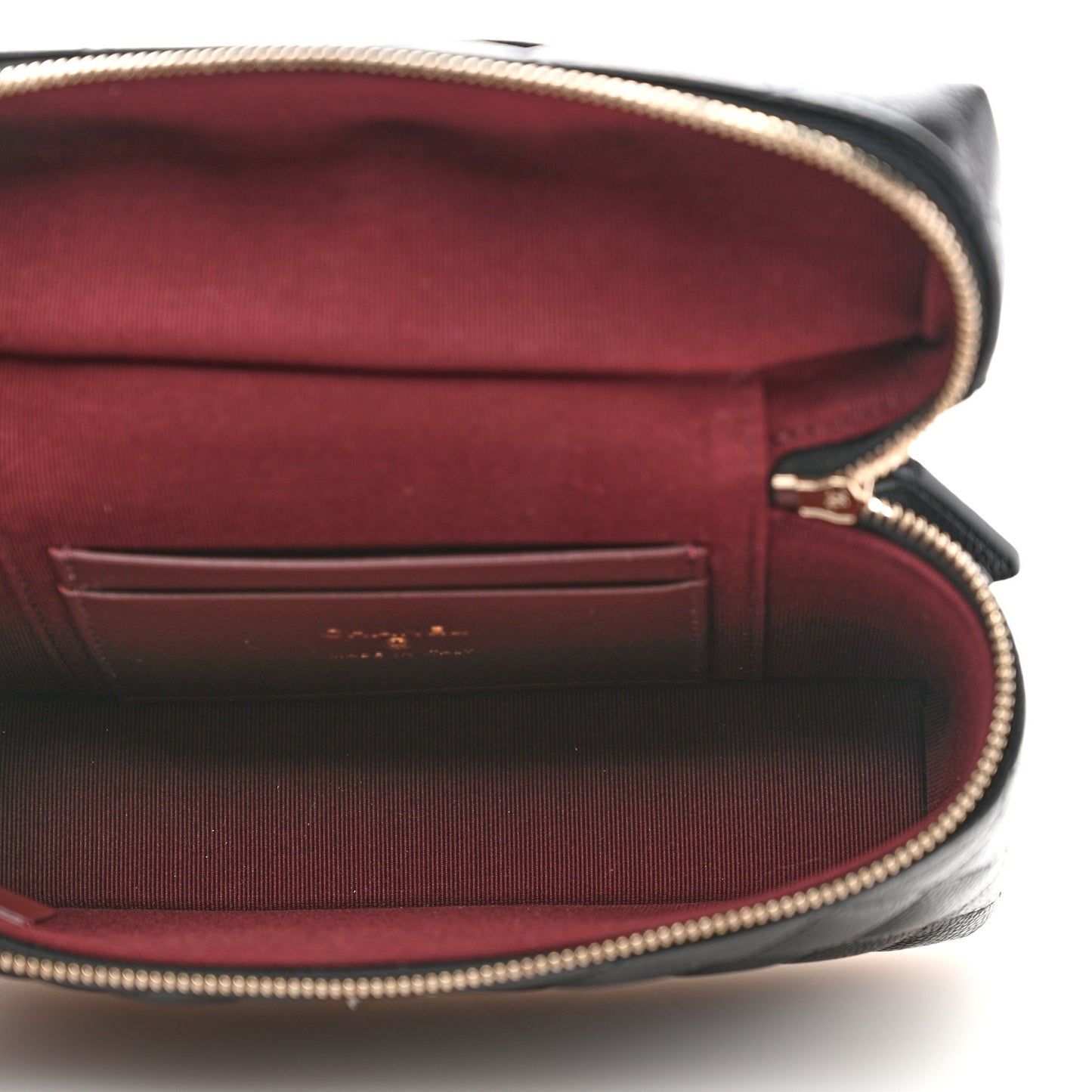 Caviar Quilted Top Handle Slim Vanity With Chain Black