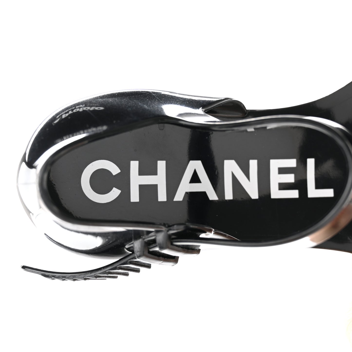 Jelly Camellia Sandals 37 Black Ivory